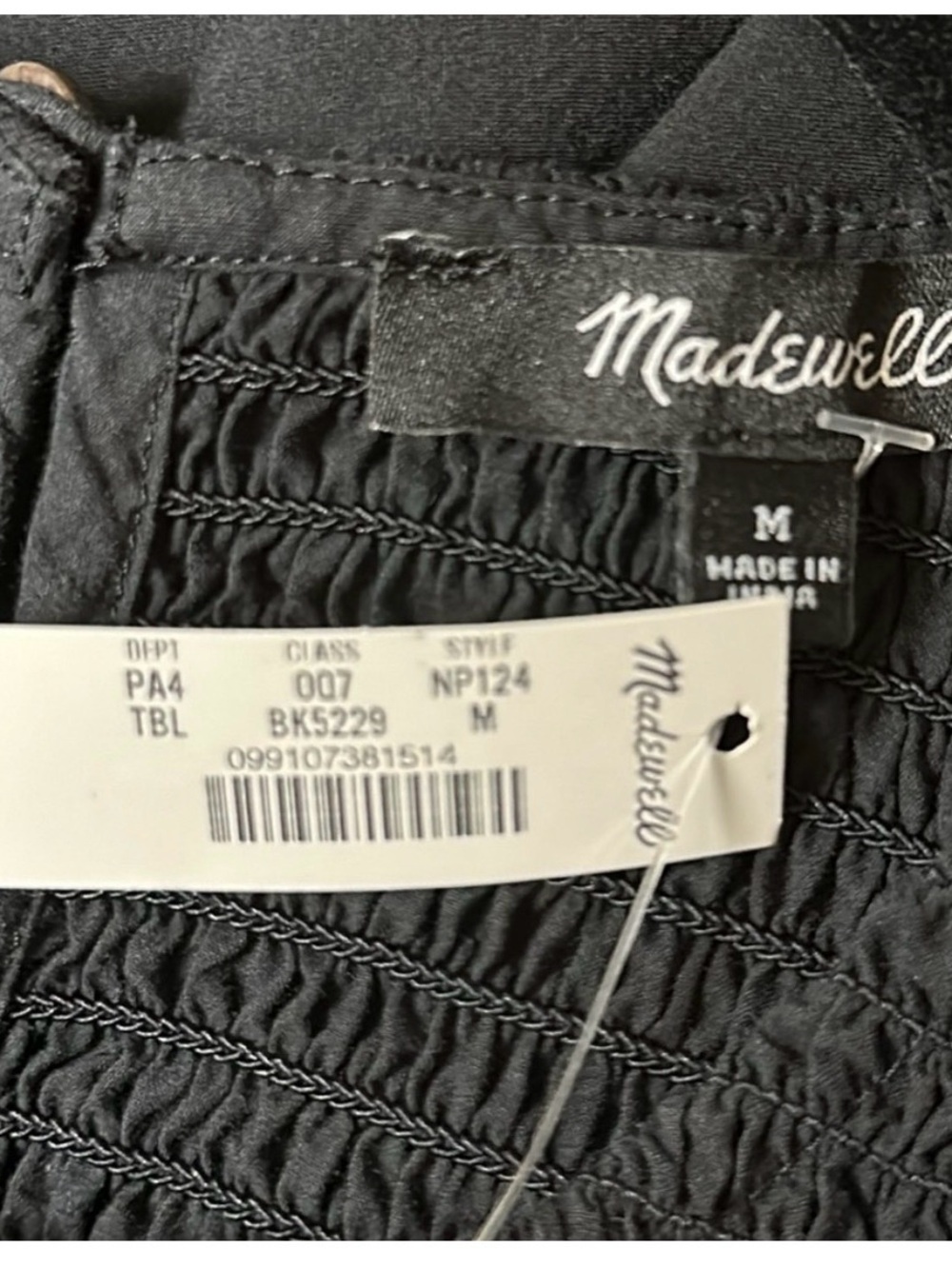 Madewell NWT Melody Midi Dress in True Black - Picture 8 of 8